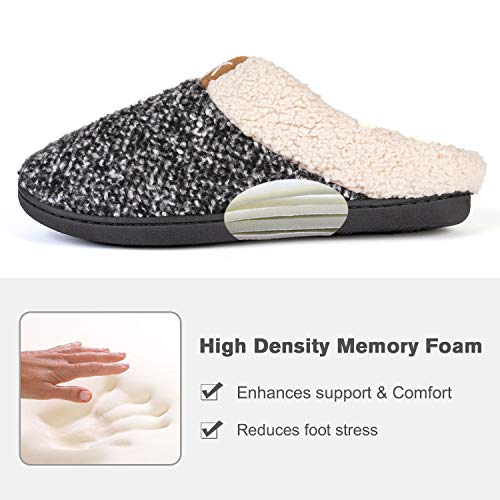 ULTRAIDEAS Ladies’ Cozy Memory Foam Slippers Fuzzy Wool-Like Plush ...